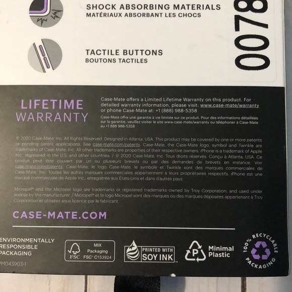 Case mate iPhone 12 mini Twinkle Stardust Case. NEW - Picture 6 of 6